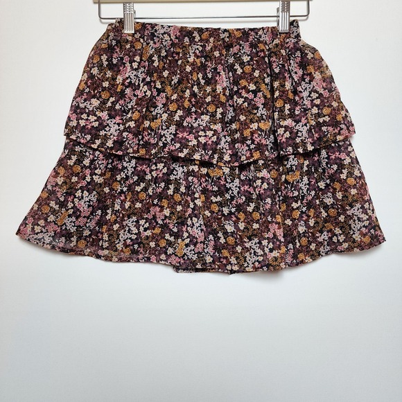 Koko + Mason Los Angeles Women's Ruffle Floral Mini Skirt Large - Picture 6 of 6